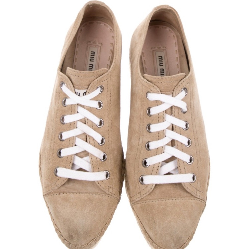 Miu Miu Suede Platform Espadrilles - Picture 3 of 5